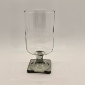 Vintage MCM Gray Pedastal Drinking Glasses - Set of 6